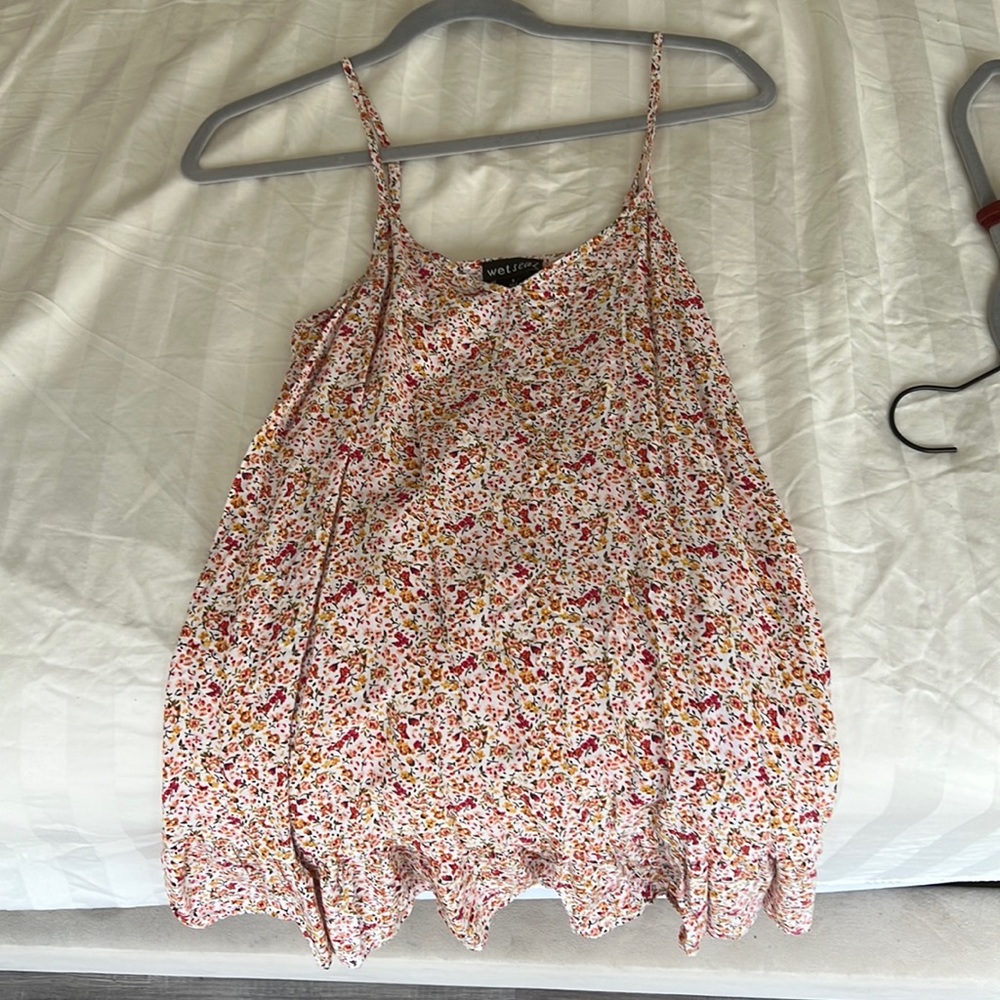 White summer dresss with flowers